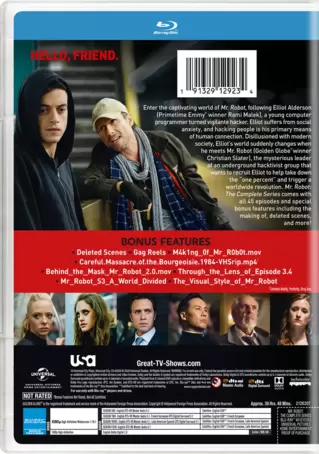 Mr. Robot: The Complete Series [Blu-ray] : Rami Malek, Christian Slater:  Movies & TV 