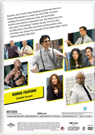 Brooklyn Nine Nine Season Four Television Series Page DVD Blu ray Digital HD On Demand Trailers Downloads Universal Pictures Home Entertainment