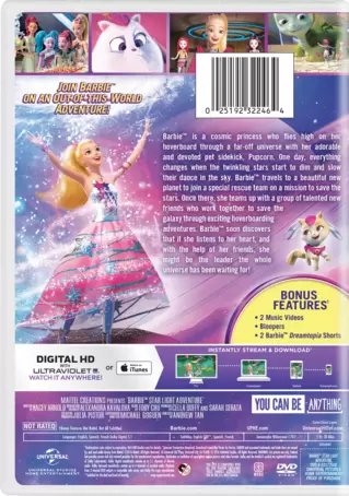 Barbie Star Light Adventure Watch Page DVD Blu ray Digital HD On Demand Trailers Downloads Universal Pictures Home Entertainment