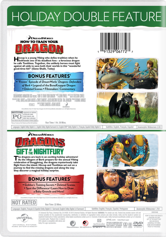 How To Train Your Dragon Dragons Holiday Gift Of The Night Fury