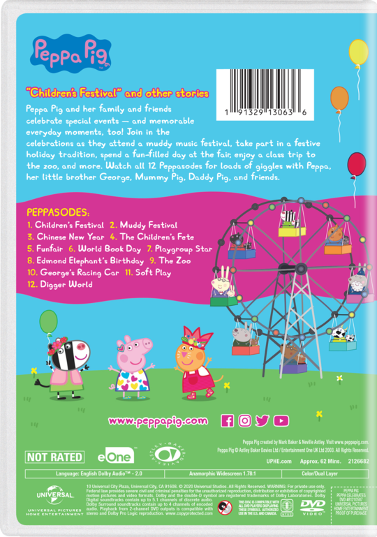 Peppa Pig Peppa Celebrates Television Series Page Dvd Blu Ray