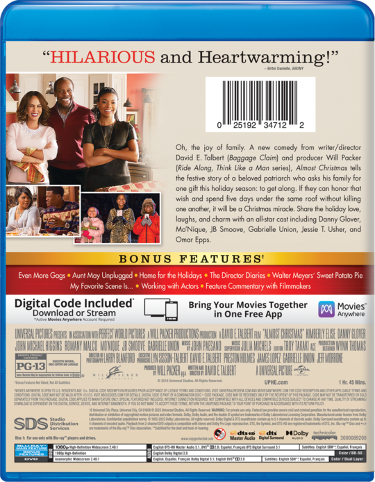Almost Christmas Watch Page DVD, Bluray, Digital HD, On Demand, Trailers, Downloads
