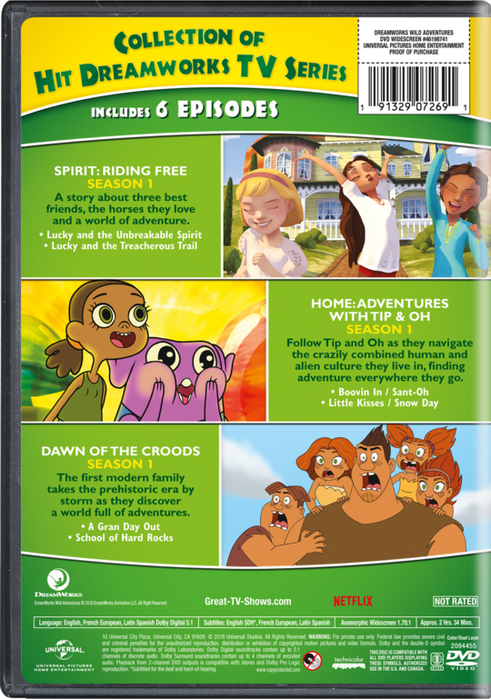 Dreamworks 6 Wild Adventures Own Watch Dreamworks 6 Wild