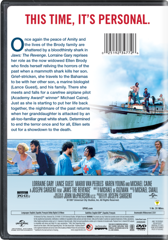 Jaws The Revenge Watch Page Dvd Blu Ray Digital Hd On Demand Trailers Downloads Universal Pictures Home Entertainment