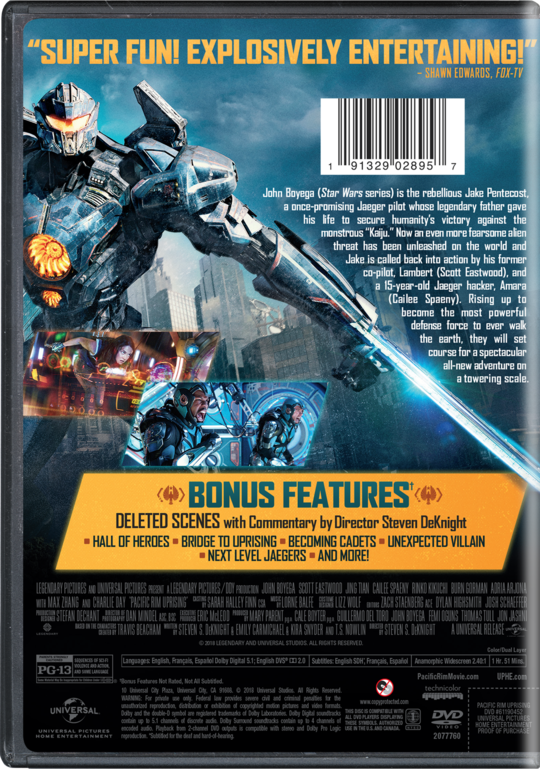 Pacific Rim Uprising Watch On Blu Ray Dvd Digital On Demand
