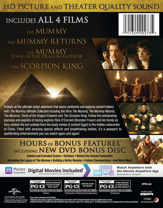 The Mummy Ultimate Collection | Watch Page | DVD, Blu-ray, Digital HD, On  Demand, Trailers, Downloads | Universal Pictures Home Entertainment